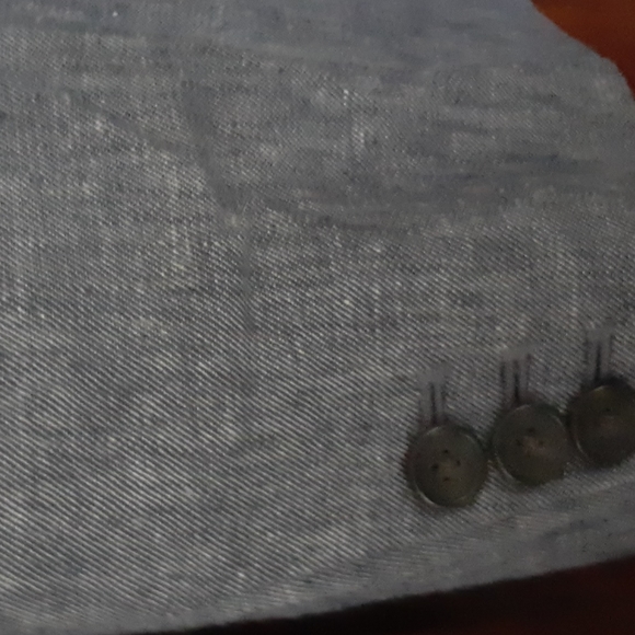 Banana Republic Factory sz 10 button blazer with pockets linen & cotton blend - Picture 2 of 7